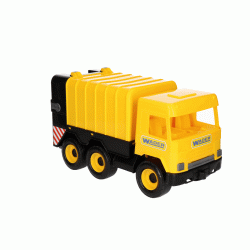 Wader 32123 - Middle Truck Śmieciarka Żółta w Kartonie