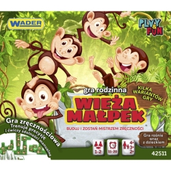 Wader 42511 - Play&Fun Wieża Małpek gra rodzinna