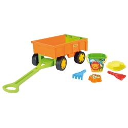 Wader 66305 - Gigant Traktor Ładowarka z Przyczepą z zestawem do piasku