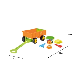 Wader 66305 - Gigant Traktor Ładowarka z Przyczepą z zestawem do piasku