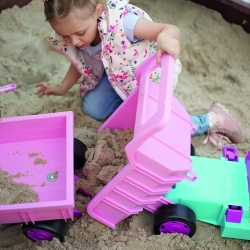 Wader 65106 -  Gigant Truck Wywrotka z Przyczepą zestaw różowy