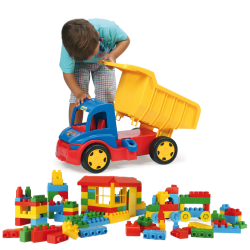 Wader 65270 - Gigant Truck Wywrotka czerwono-niebieska z klockami