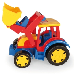 Wader 66007 - Gigant Traktor Spychacz czerwono niebieski z klockami