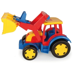 66009 - Gigant Traktor Spychacz czerwono niebieski bez Kartonu