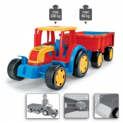 Wader 66100 - Gigant Traktor z Przyczepą