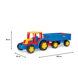 Wader 66100 - Gigant Traktor z Przyczepą