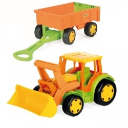 Wader 66305 - Gigant Traktor Ładowarka z Przyczepą z zestawem do piasku