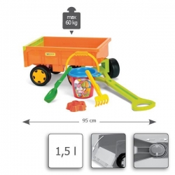 Wader 10952 - Wózek  Przyczepa z Kompletem do Piasku