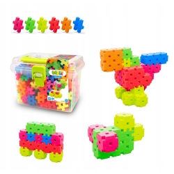 MELI BASIC NEON BOX TRAVEL 50090 WAFLE KLOCKI 250 elementów