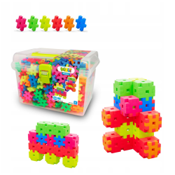 MELI BASIC NEON BOX TRAVEL 50091 WAFLE KLOCKI 500 elementów