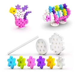 MELI MAXI PINK CONSTRUCTOR 50423 WAFLE KLOCKI 70 elementów