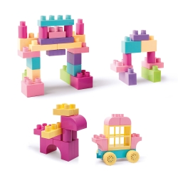 Wader 41297 - Kids Blocks Pink klocki 50 el.
